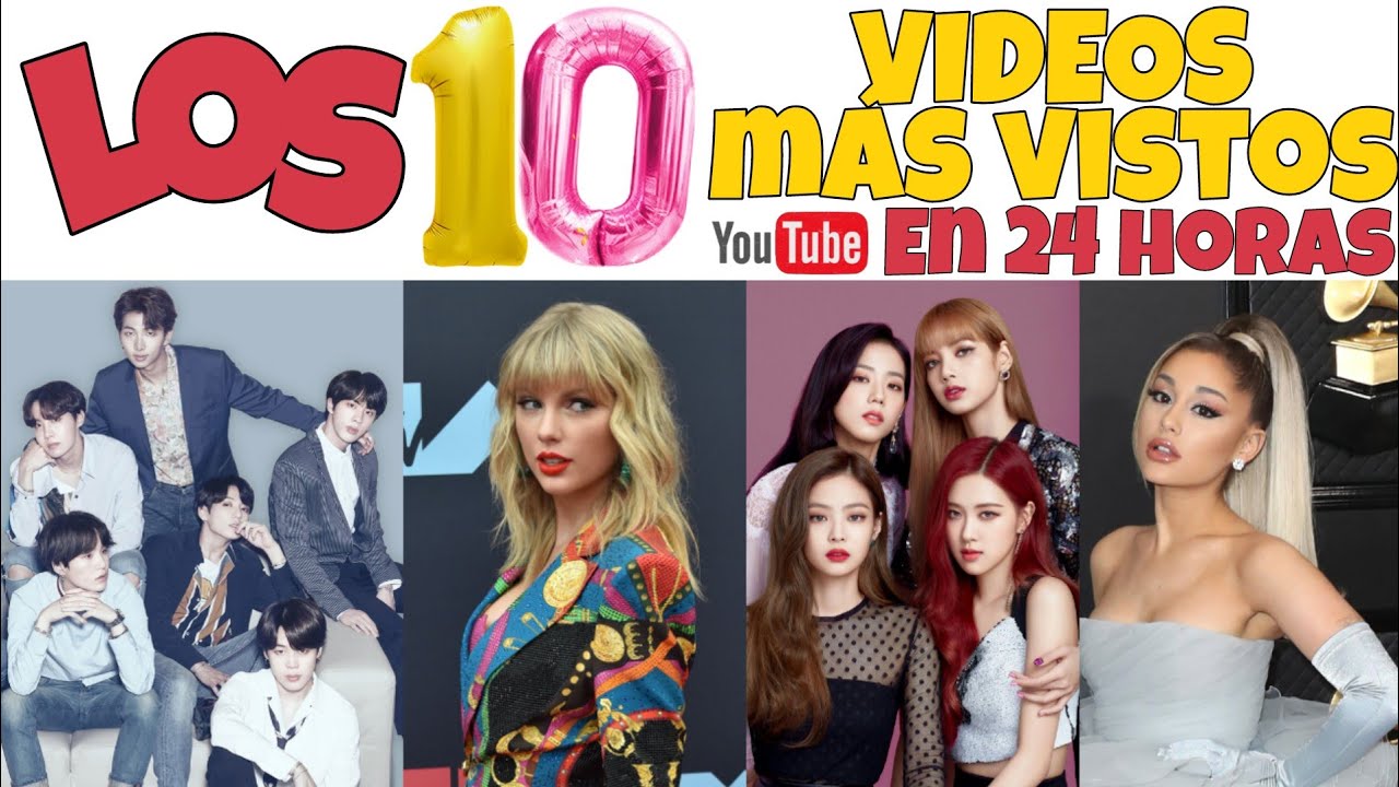 Los 10 videos con M&Aacute;S REPRODUCCIONES en Youtube en las PRIMERAS 24 horas 🔥