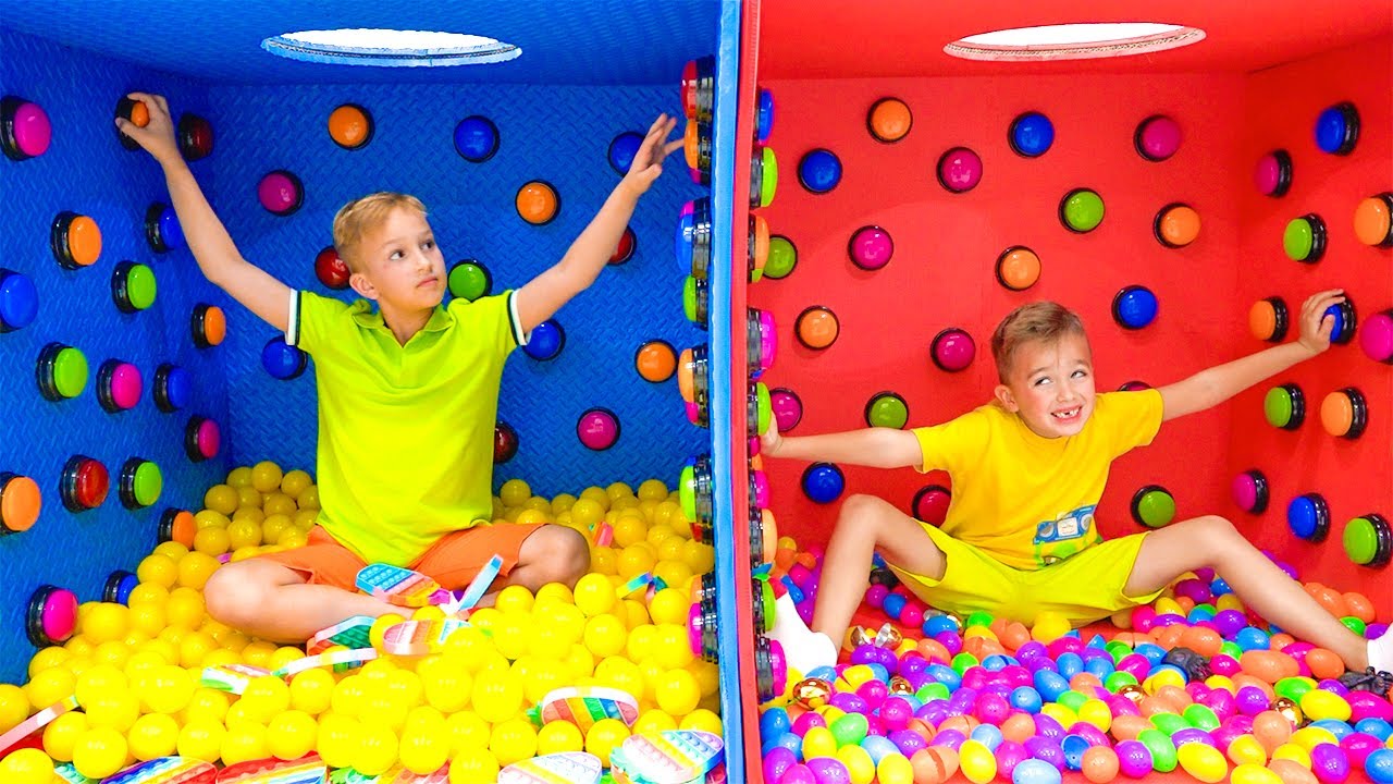 1000 Загадочных Кнопок и другие веселые челленджи с Владом и Ники