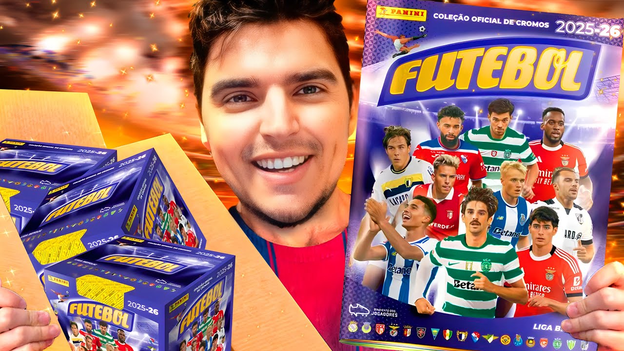 ABRI UMA CAIXA DA COLEÇÃO PANINI FUTEBOL 2025-26