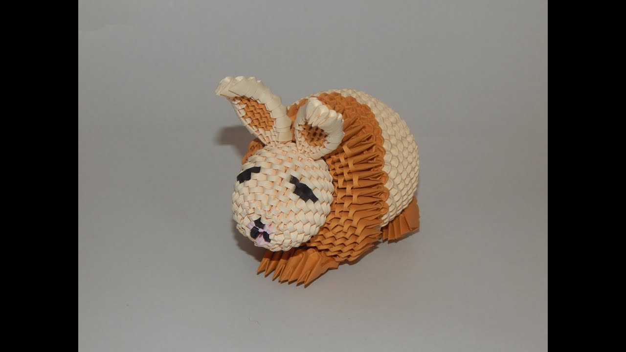 How to make 3d origami Bunny part1