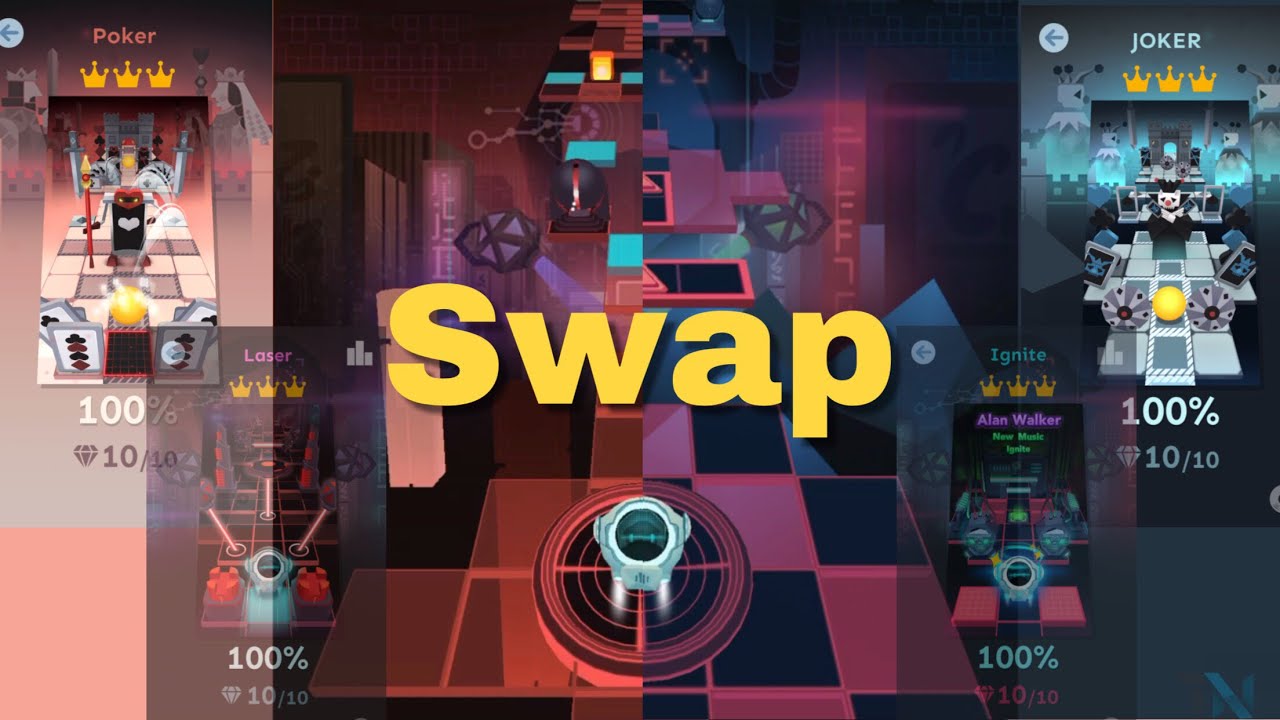 Rolling Sky Level 18 Poker & Bonus Level 6 Joker • Swap Theme w Level 23 Ignite Bonus Level 12 Laser