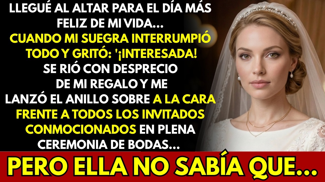 “Eres una interesada” — gritó mi suegra en el lujoso altar… minutos antes de descubrir que…