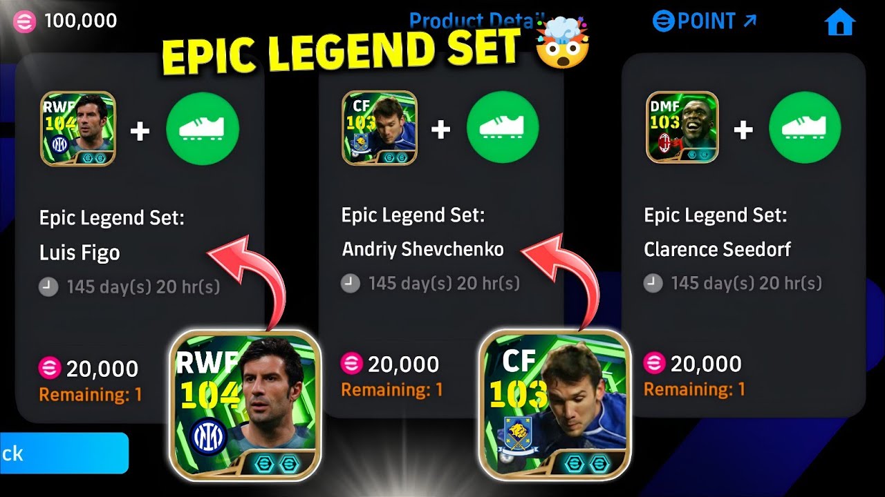 В eFootball Point появятся 2 новых эпических набора легендарных персонажей!! eFootball 2026 Mobile