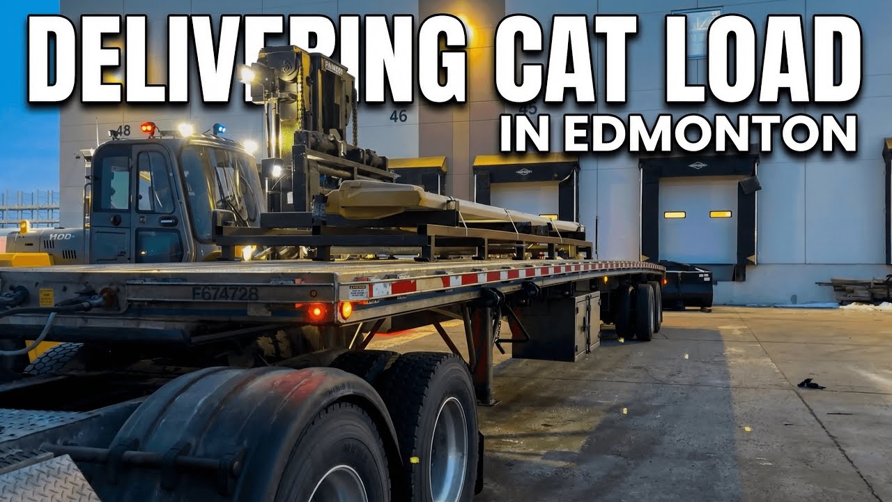 Delivering Cat Load In Edmonton | Crossing North Portal Border Saskatchewan | Vlog 41