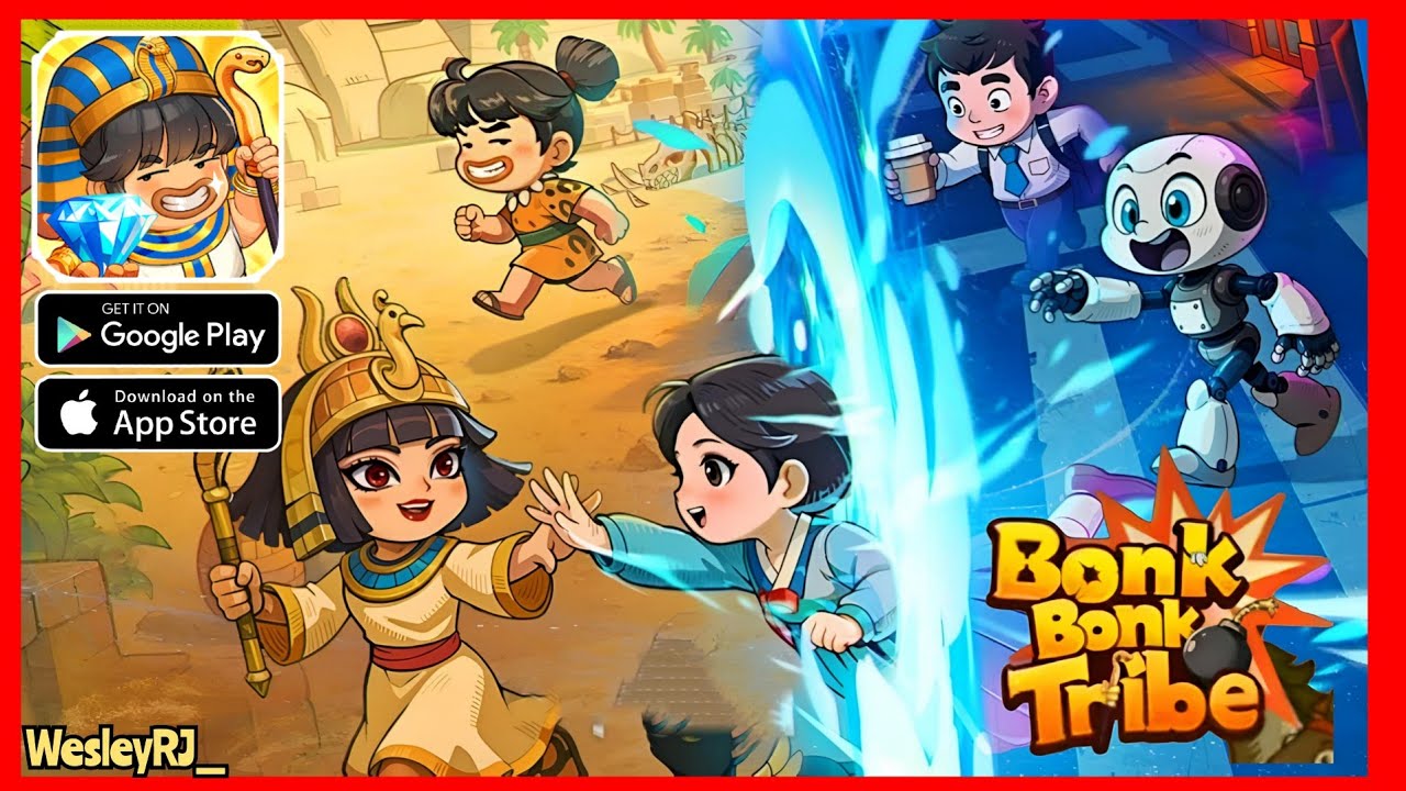 BONK BONK TRIBE | GAMEPLAY, CONSTRU&Ccedil;&Atilde;O, BASE, EVOLU&Ccedil;&Atilde;O, VIAJANDO PELAS ERAS (Android/IOS) GR&Aacute;TIS