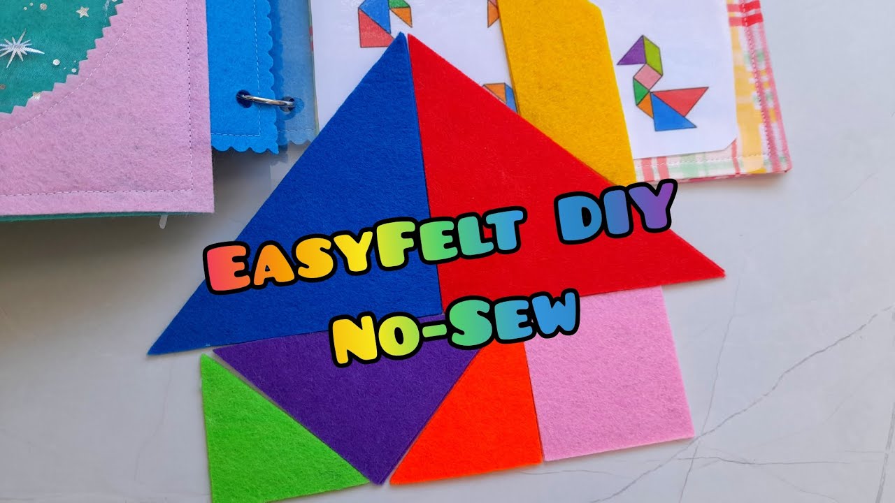 DIY Tangram Busy Book Activity Free Template (No Sew)