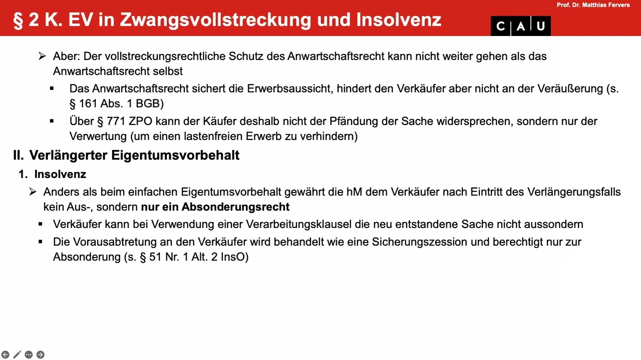 Kreditsicherungsrecht – Folge 05 (Sicherungsübereignung nach § 930 BGB; Erwerb nach §§ 931, 934 BGB)