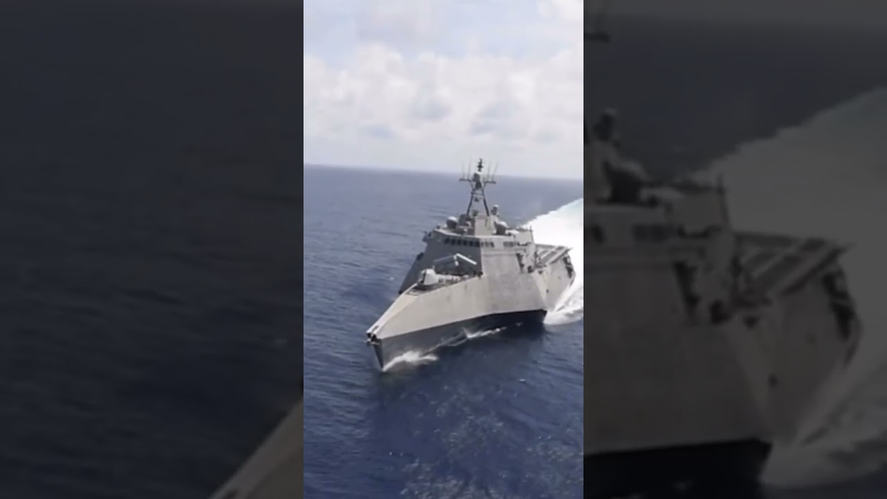 Navy Ship as fast as a Ski Boat. The Independence Class Littoral Combat Ship. #Navy #LCS