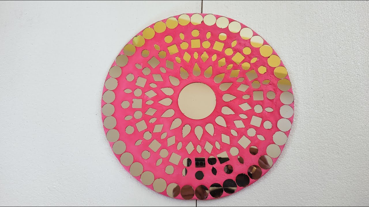 Mirror mosaic art without texture paste. Complete tutorial #tamil