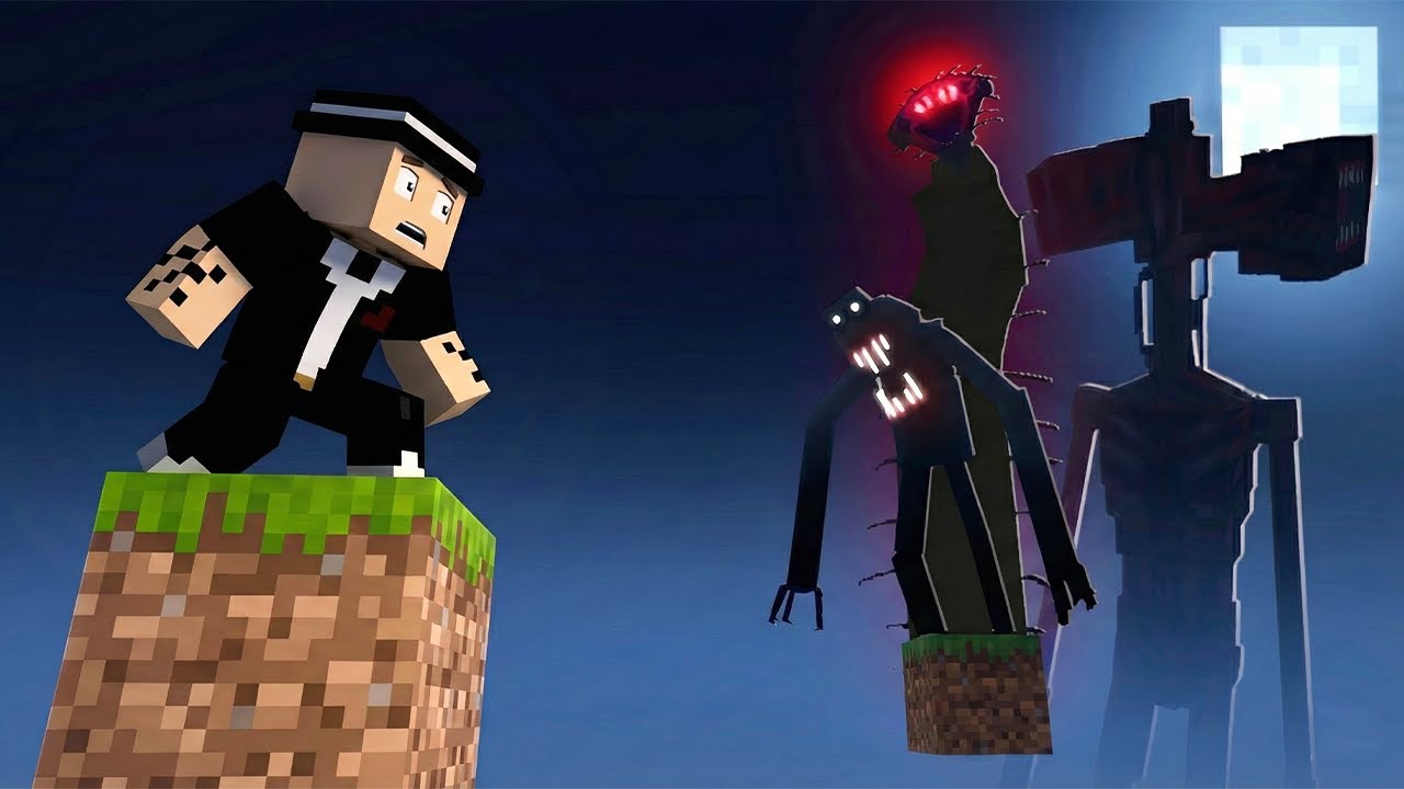 MİNECRAFT TEK BLOK AMA KORKU MODLARI EKLEDİK!