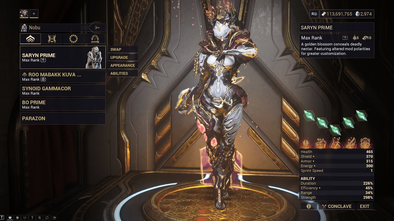 Warframe Maximum Investment Build Update - Saryn Prime | Warframe: 1999