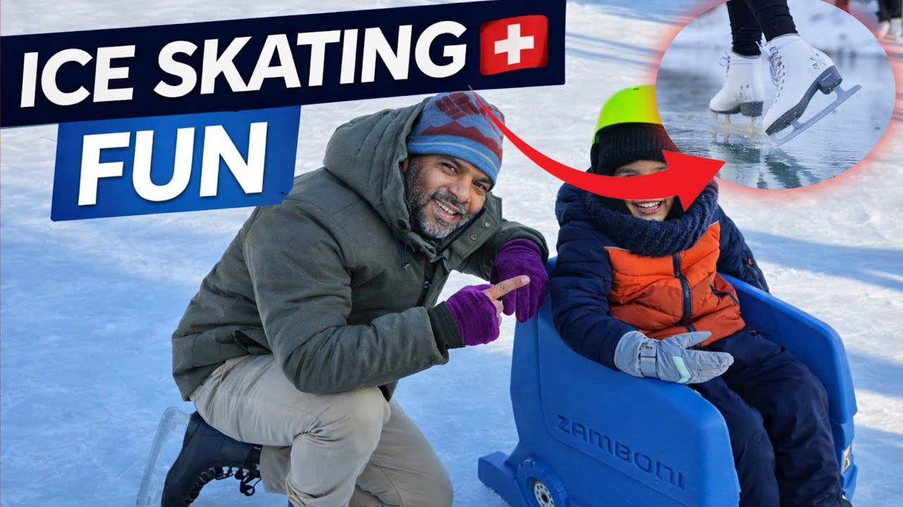 A Day Ice Skating in Switzerland🇨🇭| Winter Vlog | குளிர்கால ஐஸ் ஸ்கேட்டிங் ❄️ ⛸ 