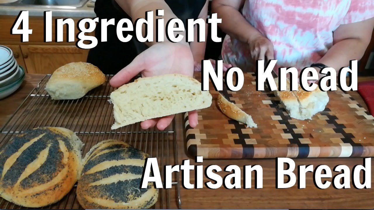 How to make 4 Ingredient  No Knead Artisan Bread, in 8 minutes with Big Family Homestead