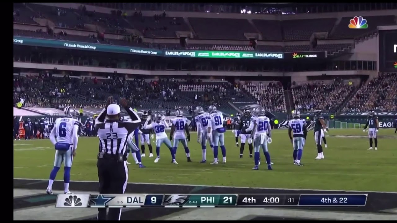 Cowboys long snapper snaps the ball out of the end zone
