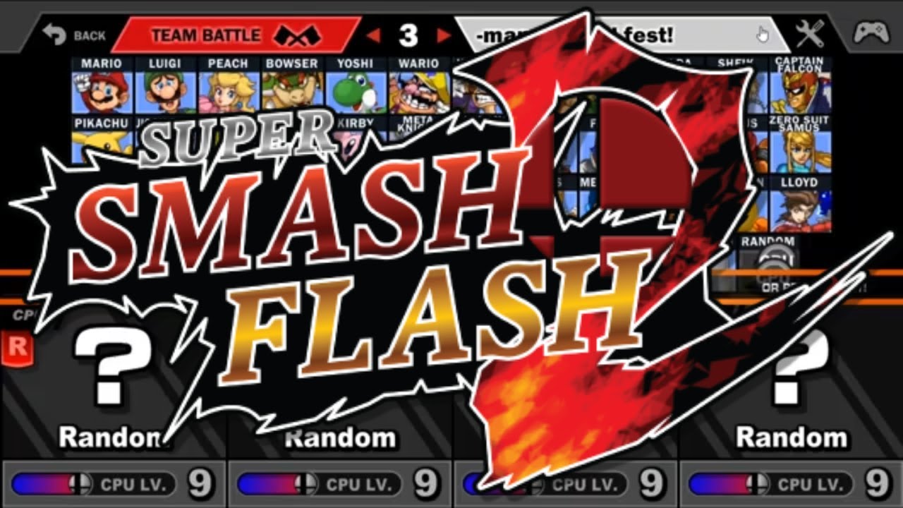 Super Smash Flash 2 CPU Team Battle