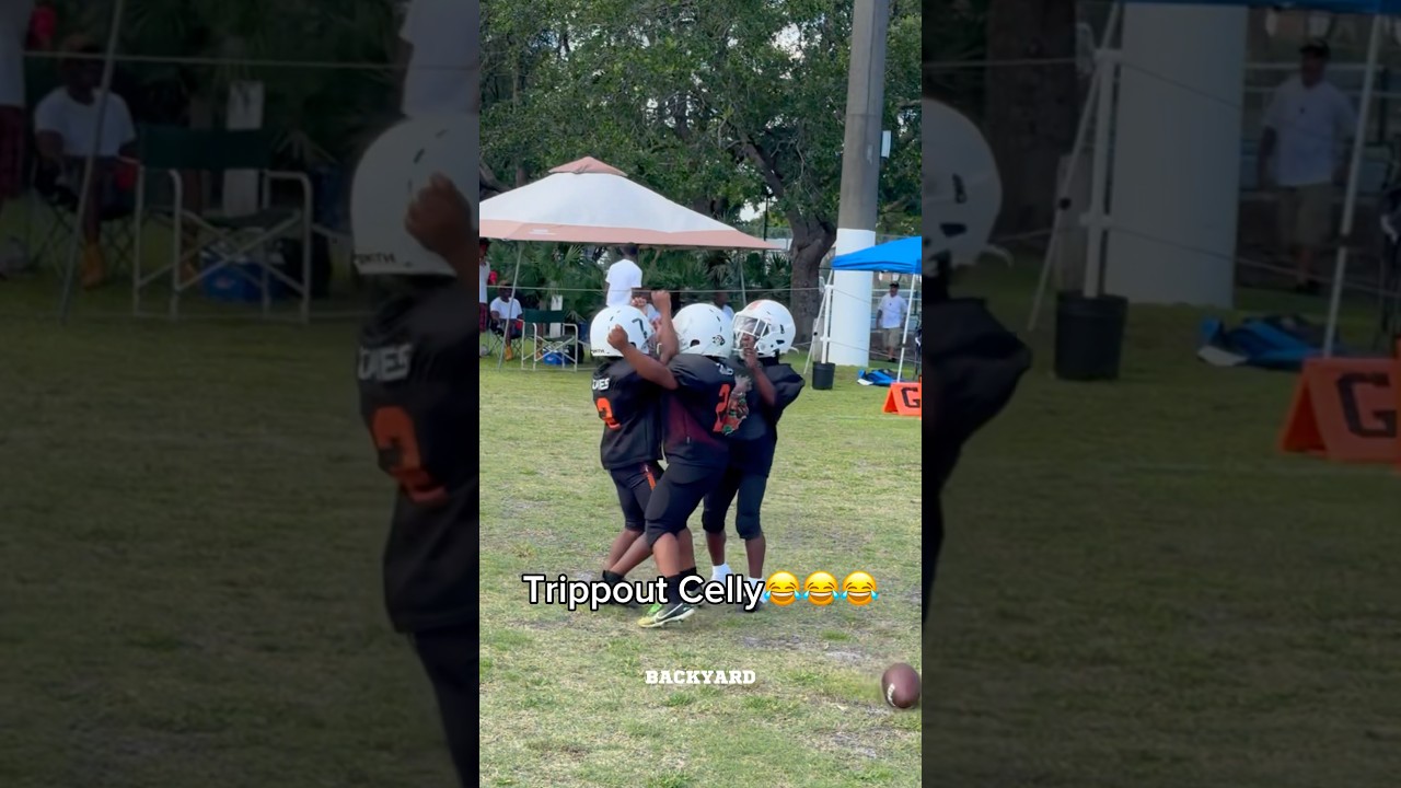 Florida Jits do the trippout celly😂 #7u #football #footballskills #touchdown #viralvideo