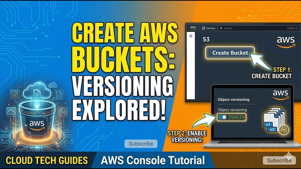 How to create buckets on AWS and explore versioning option on AWS console