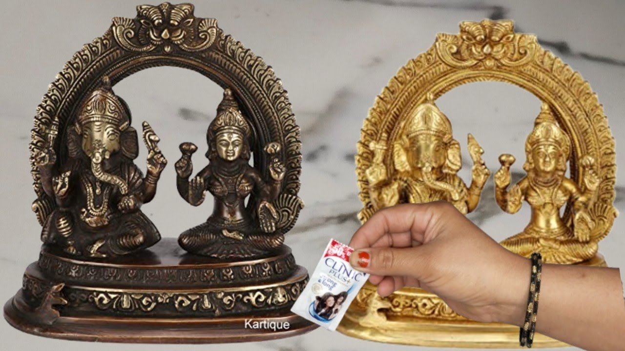 2 मिनट भी नहीं लगेंगे और नई जैसी चमकने लगेंगे आपकी तांबा पीतल की गंदी मैली भगवान की मूर्तियां