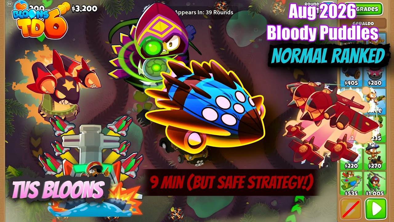 BTD6 Normal Vortex Ranked Bloody Puddles Guide