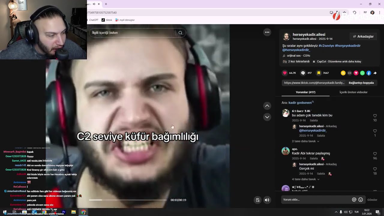 Herşeyekadirdir '' KENDİNE YAPILAN EDİTLERİ '' izliyor
