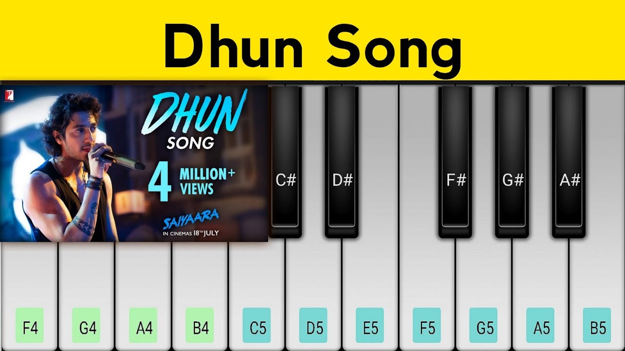 Dhun Song Piano Tutorial | Saiyaara | Arijit Singh | Lyrics + Notes