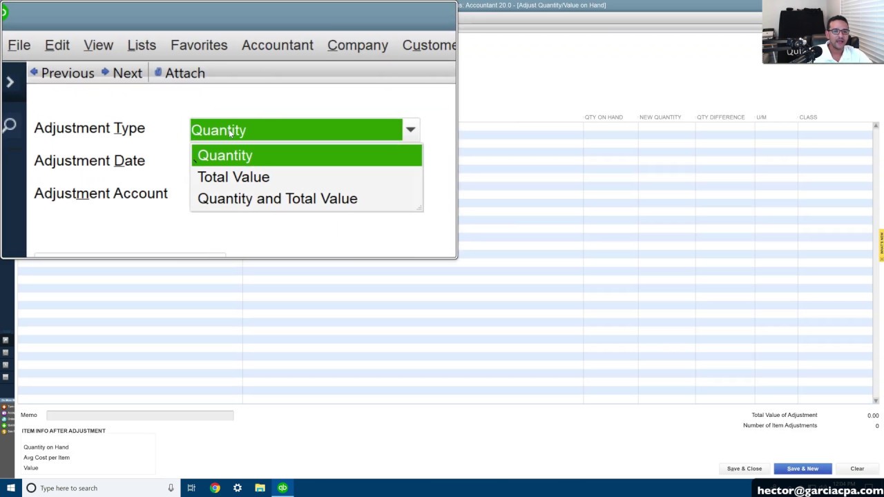 QuickBooks Desktop:  Inventory Issues (Part 2 of 2) Adjustments
