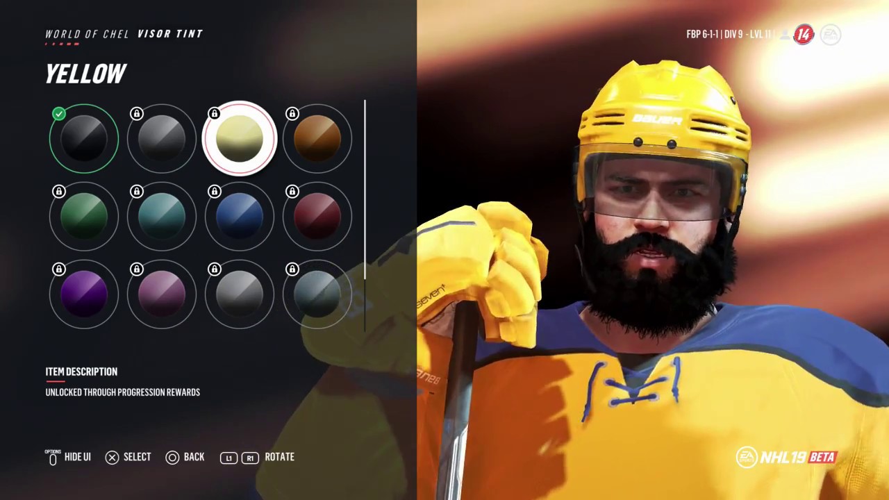 All NHL 19 Skater Customization options (Except Casual gear)
