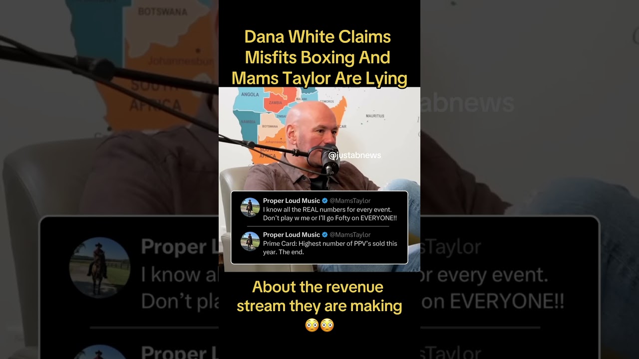 Dana White Claims Misfitsboxing And Mams Taylor Are Lying About The Revenue They Are Making&hellip; 😳😳😳
