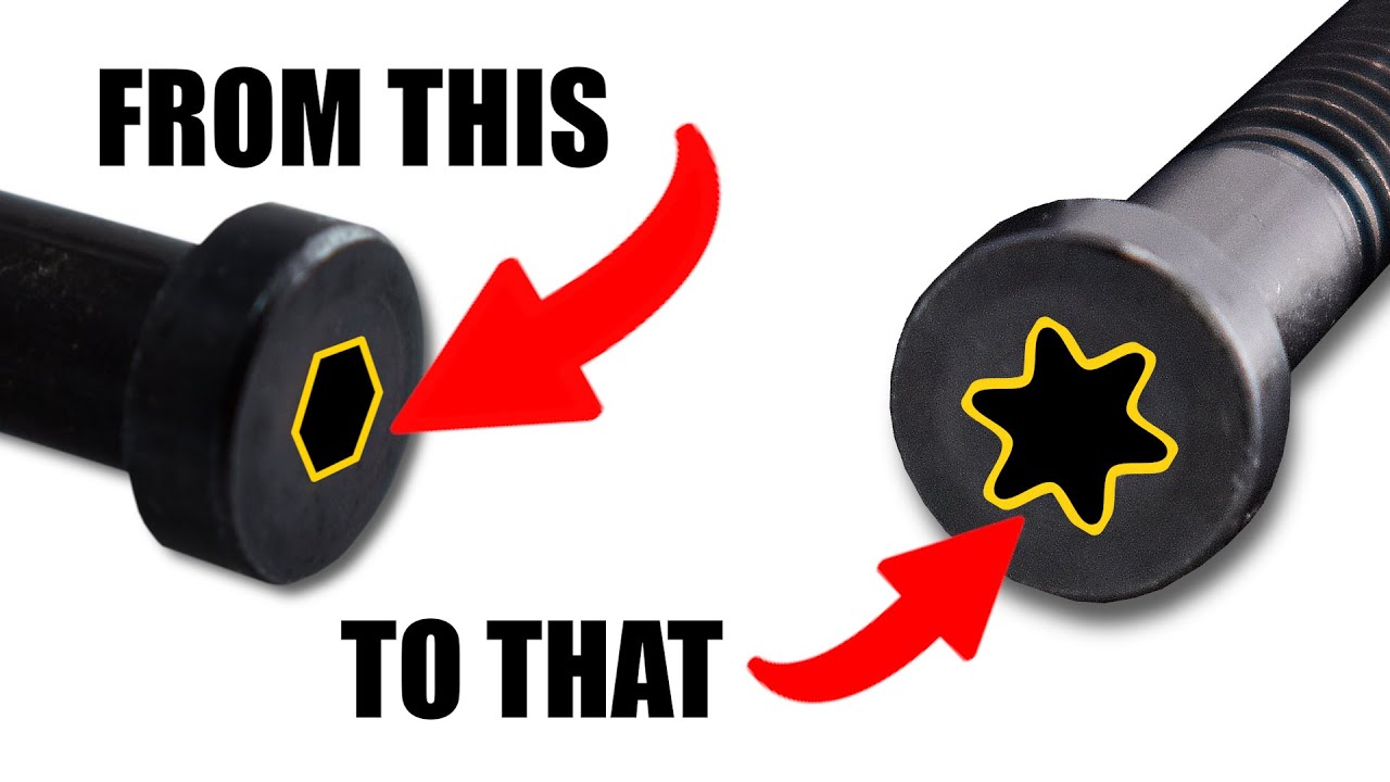 Modify a Hex Head into Torx Head with 0.02