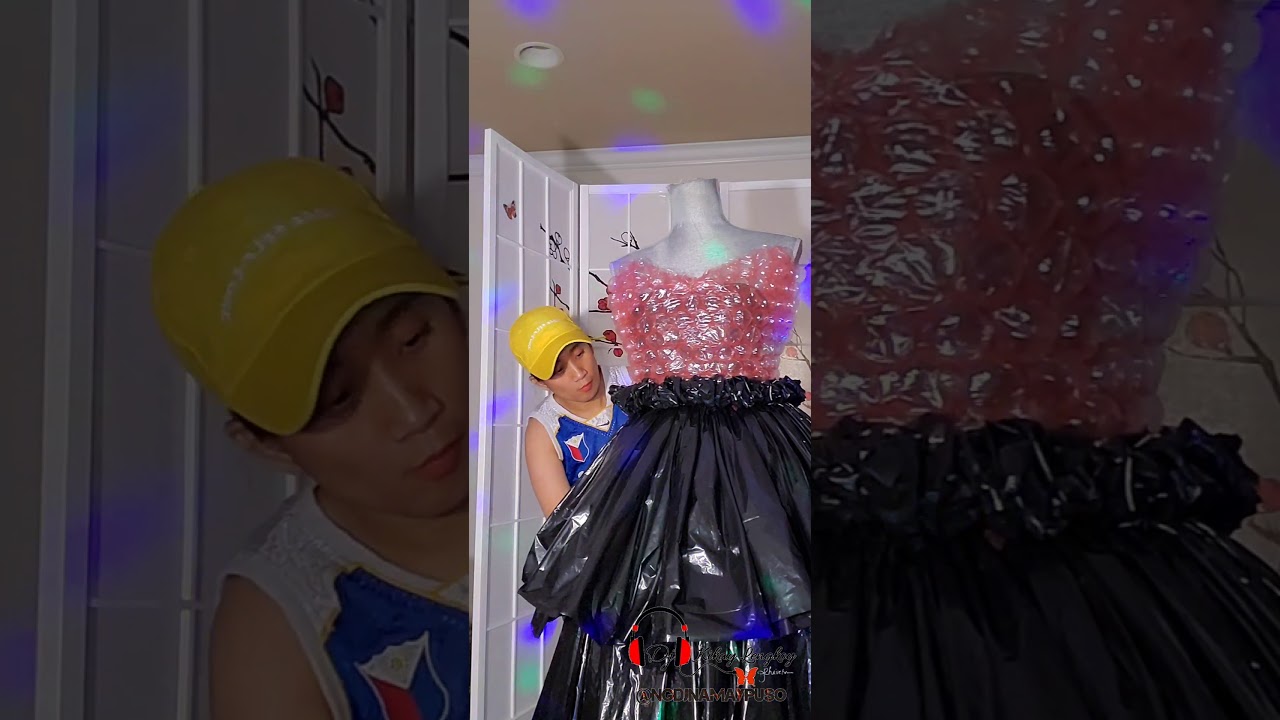 DIY RECYCLED TRASH BAG DRESS