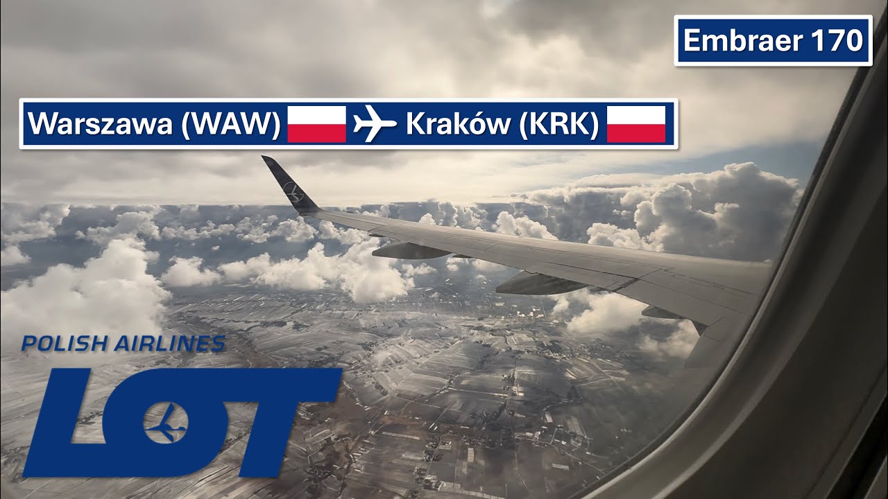 TAXI | TAKE OFF | LANDING | LOT Polish Airlines | Embraer 170 SP-LDF | Warszawa WAW ✈ Kraków KRK