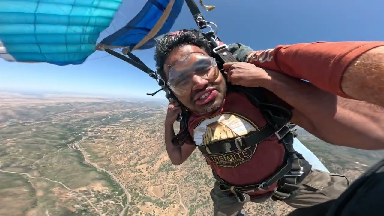 Krish jumped from 14,000 feet at Skydive Yosemite!