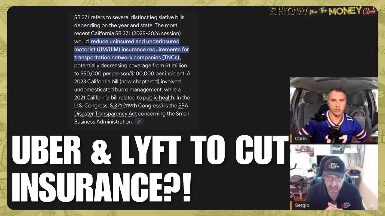 Uber & Lyft Want to Slash Driver Insurance Coverage 🚨 (SB 371 Explained)