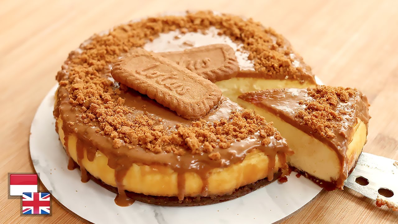 TANPA Mixer! Resep CHEESE CAKE LOTUS BISCOFF: Gurih & Ringan Di Mulut.