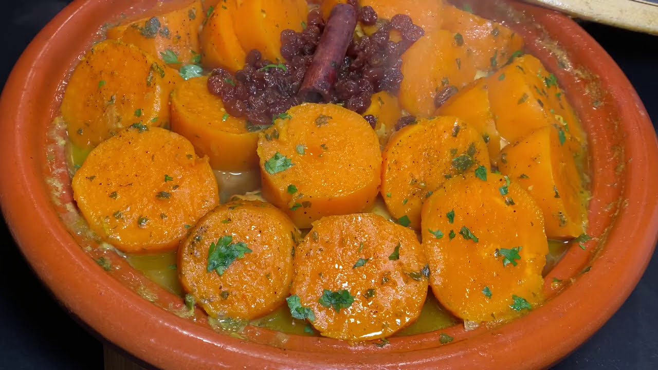 TAJINE DE POULET, PATATES DOUCES ET RAISINS SECS