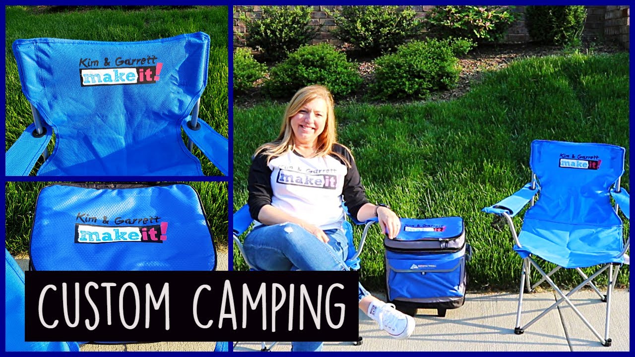 Layered HTV Personalized Folding Chairs and Cricut Easy Press Unboxing