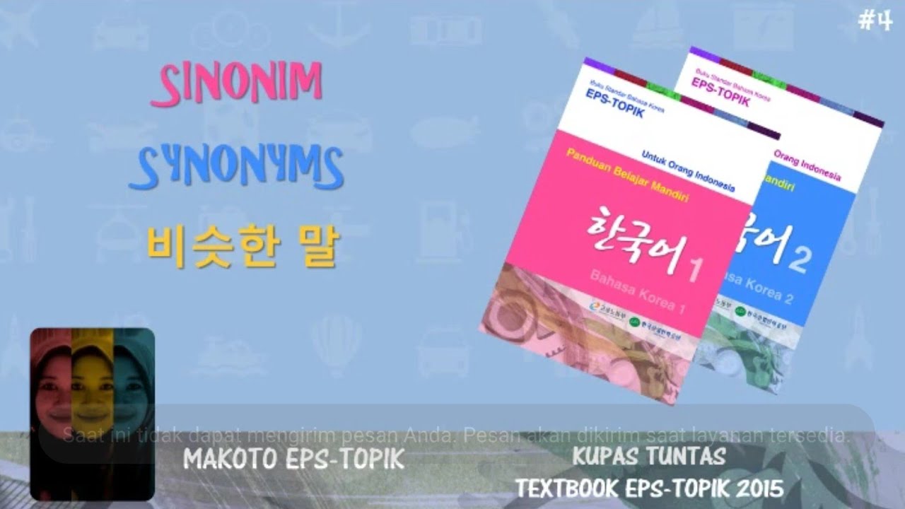 SINONIM / SYNONYM / 비슷한 말 TEXT BOOK 2015 For EPS-TOPIK
