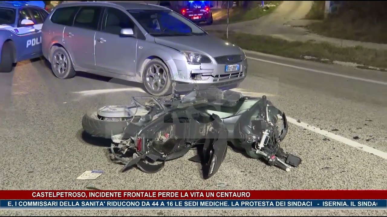 Castelpetroso, incidente frontale perde la vita un centauro TG NEWS MOLISE DEL 09-02-26 - TRSP -