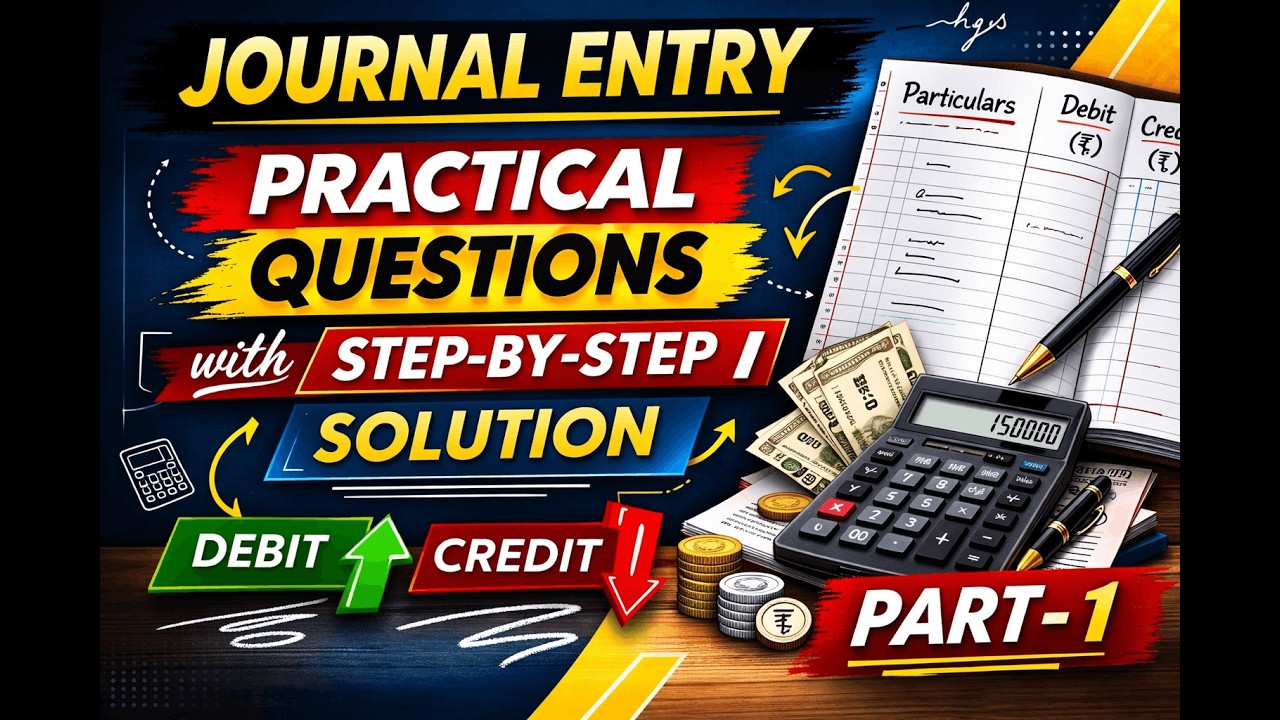Journal Entry Practical Questions with Step-by-Step Solution in Hindi(PART-1)