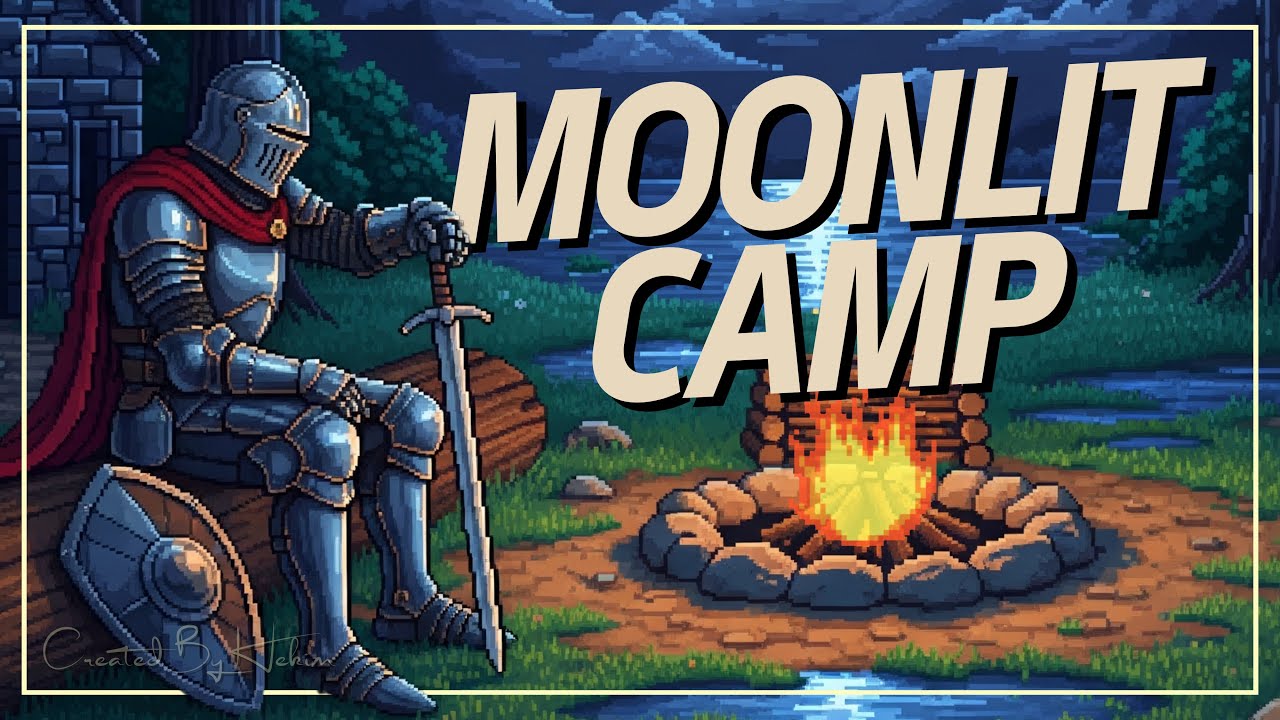 Pixel Knight Lofi Beats — Moonlit Camp by the Lake (Study/Sleep, No Vocals)
