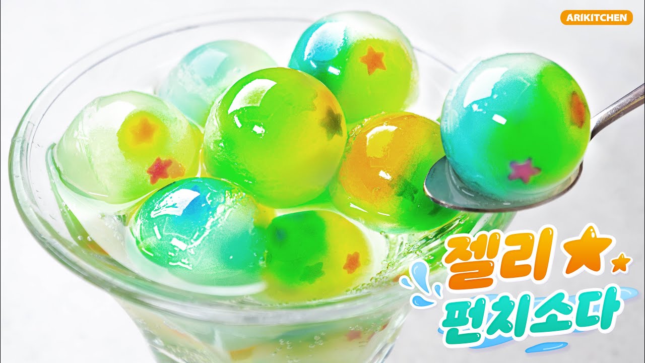 청량함이 톡톡 터지는 복숭아맛🍑 젤리펀치소다 만들기!