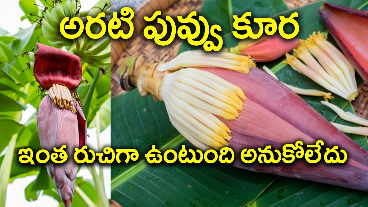 Arati Puvvu Curry in Telugu| Banana Flower Cleaning and Cooking|Arati PuvvuKura|Banana Flower Recipe