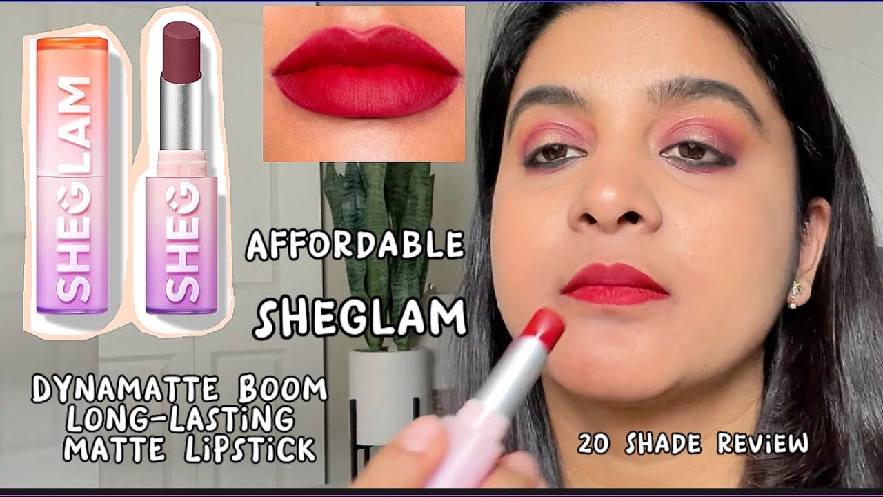 SHEGLAM DYNAMATTE BOOM LONG-LASTING MATTE LIPSTICK | 20 Shades Review