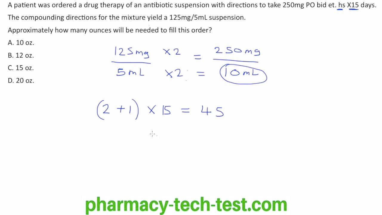 Drug Dispensing Calculation