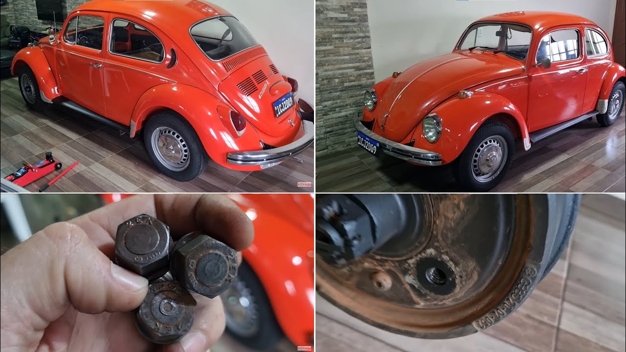 NOVIDADES no VW Fusca 1300L 1976 vermelho ibérico