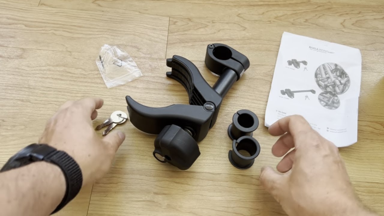 Bullwing Rahmenhalter für Fahrradträger Radhalter abschließbar kurz Ø 25 -30 mm unboxing