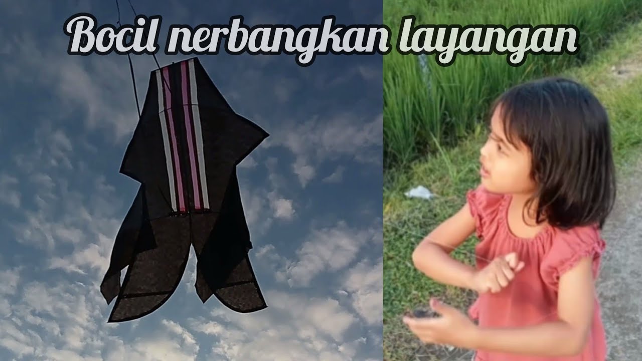  Asik‼️bocil menerbangkan layangan bebean