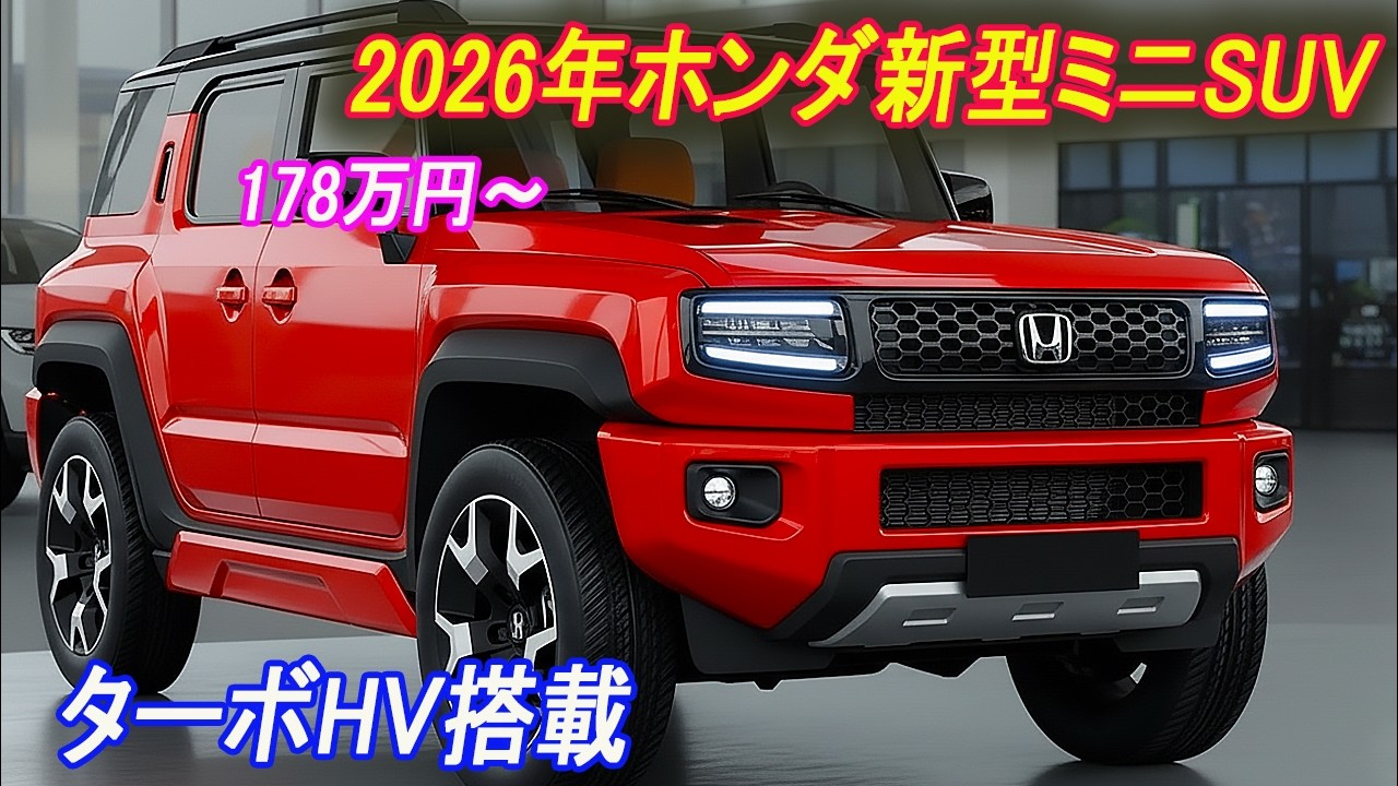 【ホンダ新型】178万円でターボハイブリッド？ホンダ新型「角張った軽SUV」は内装も走りも別次元！スズキより30万円高くても買いか？