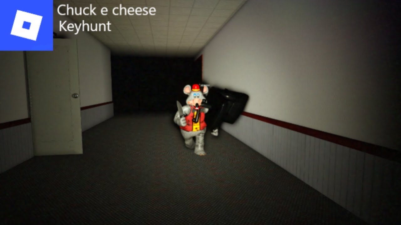 Throwing chairs at chuck e cheese animatronics! (Roblox Night Shift at Chuck E. Cheese's 2 Key Hunt)
