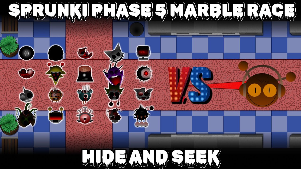 Incredibox Sprunki Phase 5 Vs. Seeker - Hide and Seek Marble Race In Aldogoo